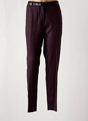 Pantalon droit stretch taille haute violet PAUSE CAFE femme