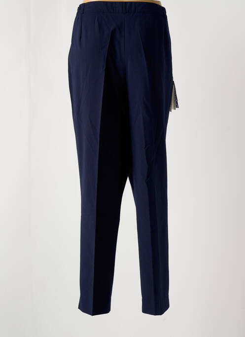 Pantalon droit taille à pinces taille haute bleu NOLWENN femme