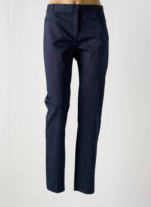 Pantalon slim tissage popeline taille normale bleu JOCAVI femme
