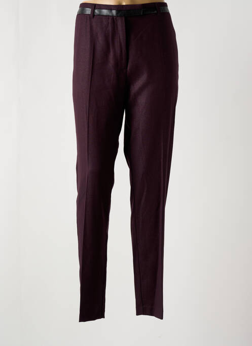 Pantalon droit stretch taille haute violet PAUSE CAFE femme