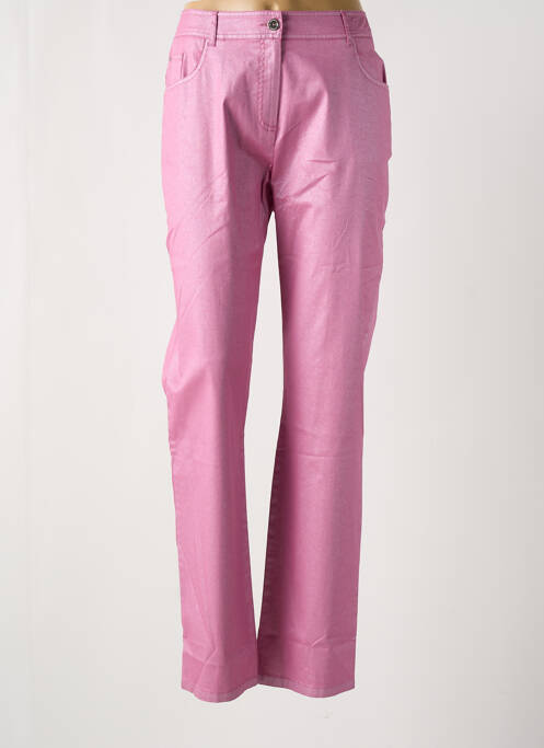 Pantalon droit rose PAUSE CAFE pour femme