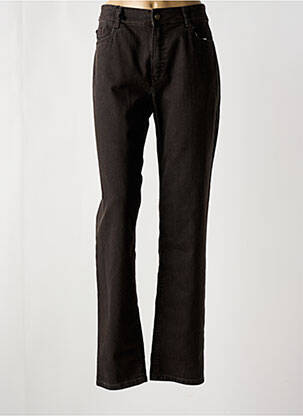 Jeans coupe slim stretch taille normale noir ANNA MONTANA femme