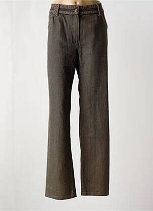 Pantalon droit stretch taille normale bleu JAC JAC femme