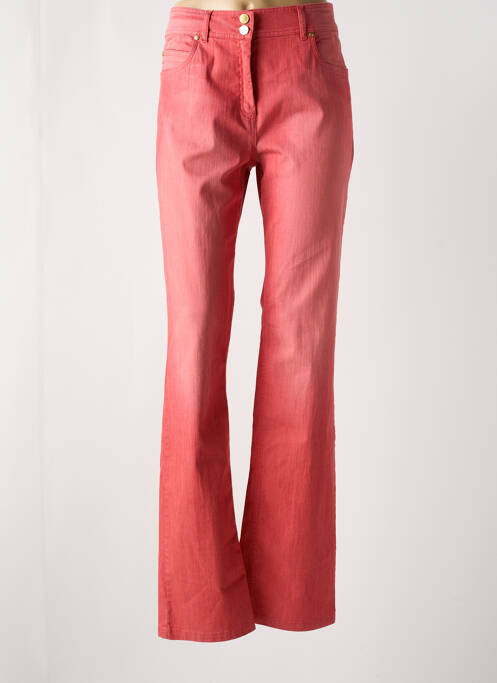 Jeans coupe slim stretch taille haute rouge PAUL BRIAL femme