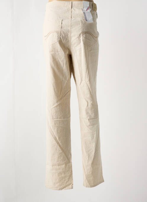 Pantalon droit beige BRUNO SAINT HILAIRE pour femme