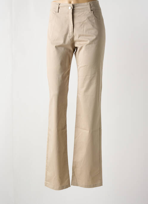 Pantalon droit beige PAUL BRIAL pour femme