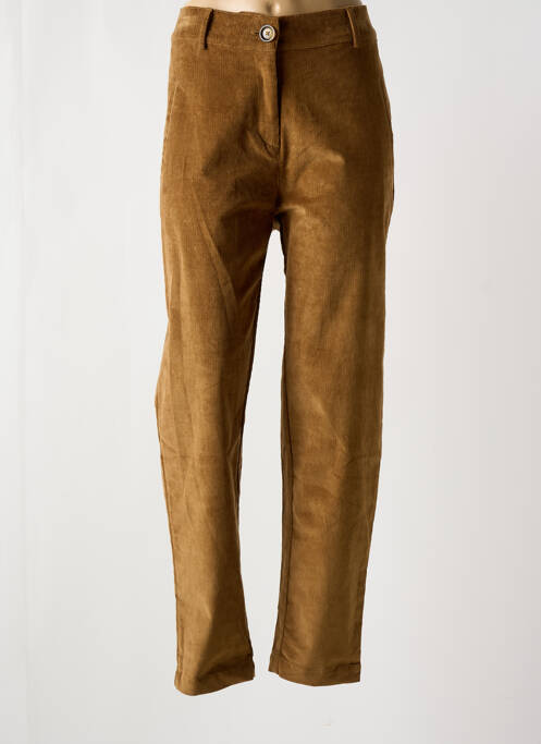 Pantalon slim marron AGATHE & LOUISE pour femme