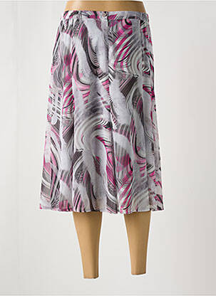 Jupe mi-longue coupe évasée rose GEVANA femme