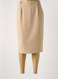 Jupe mi-longue taille normale beige FRANK EDEN femme