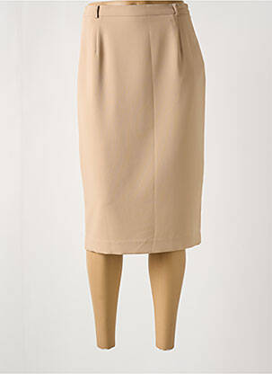Jupe mi-longue taille normale beige FRANK EDEN femme