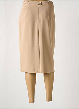 Jupe mi-longue taille normale beige FRANK EDEN femme