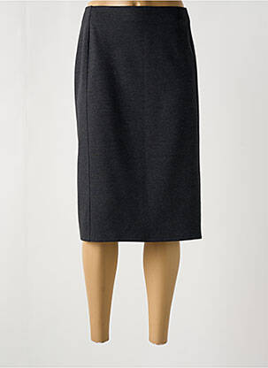 Jupe mi-longue taille normale gris GEVANA femme