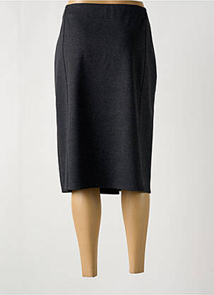 Jupe mi-longue taille normale gris GEVANA femme