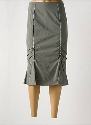 Jupe mi-longue taille normale gris CHRISTINE LAURE femme