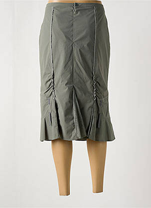 Jupe mi-longue taille normale gris CHRISTINE LAURE femme