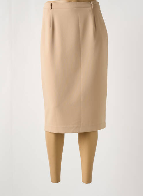 Jupe mi-longue beige FRANK EDEN pour femme