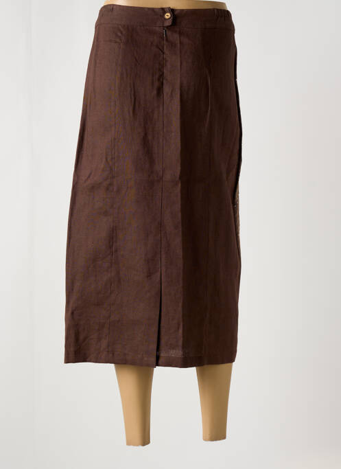 Jupe mi-longue marron JAC JAC pour femme