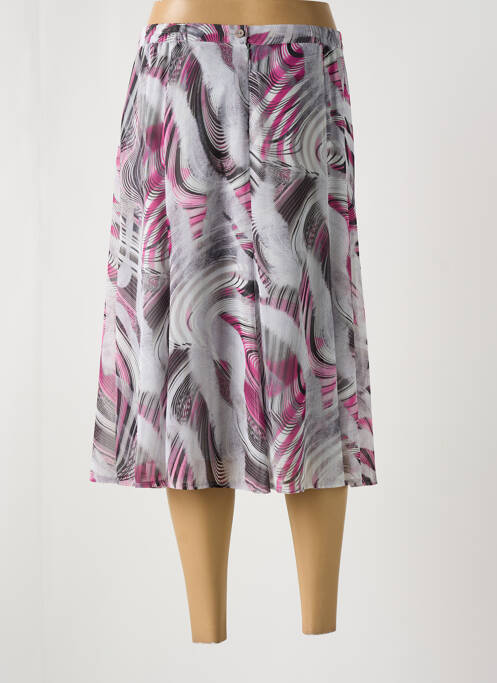 Jupe mi-longue rose GEVANA femme