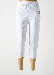 Pantacourt taille haute taille haute blanc CHERRY B femme