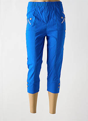 Pantacourt taille haute taille haute bleu CHERRY B femme