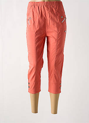 Pantacourt taille haute taille haute orange CHERRY B femme