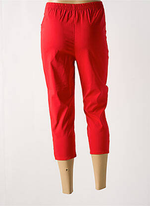 Pantacourt taille haute taille haute rouge CHERRY B femme