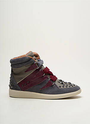 Baskets fermeture lacets talon plat jusqu'à 3cm violet GROUNDFIVE femme