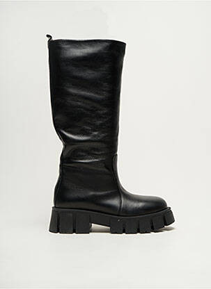 Bottes matière lisse talon de 4 à 6cm noir METISSE femme