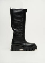 Bottes matière lisse talon de 4 à 6cm noir METISSE femme