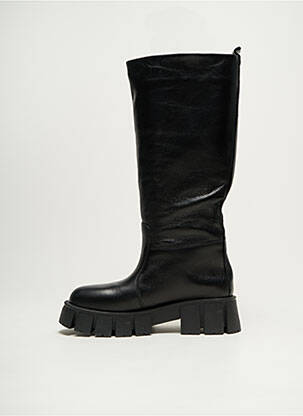 Bottes matière lisse talon de 4 à 6cm noir METISSE femme