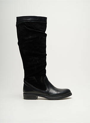 Bottes fermeture zippée talon plat jusqu'à 3cm noir LSQ femme