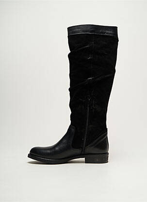 Bottes fermeture zippée talon plat jusqu'à 3cm noir LSQ femme