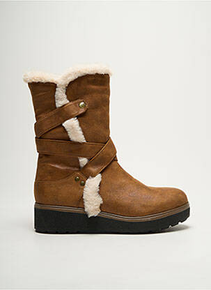 Bottines/boots matière lisse talon de 4 à 6cm marron LPB femme