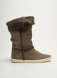 Bottes nubuck talon plat jusqu'à 3cm gris GOLA femme