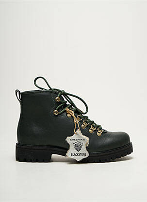 Bottines/boots fourrée talon plat jusqu'à 3cm vert BLACKSTONE femme