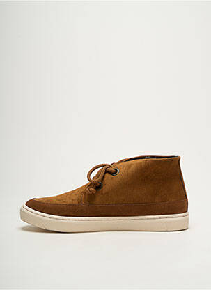 Baskets nubuck bout rond marron ARMISTICE homme