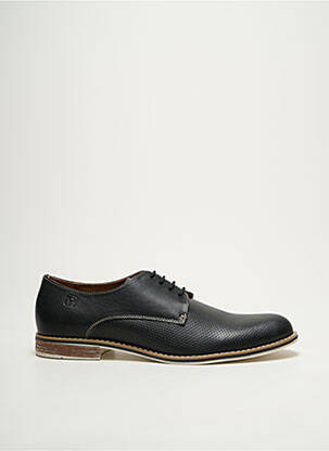 Derbies tissage satiné talon bas noir WHOOZ homme