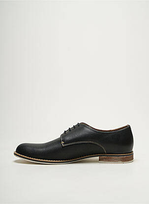 Derbies tissage satiné talon bas noir WHOOZ homme