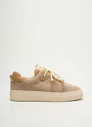 Baskets semelle amovible talon plat jusqu'à 3cm beige ARMISTICE femme
