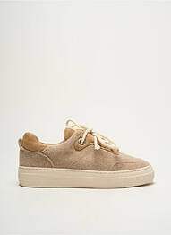 Baskets semelle amovible talon plat jusqu'à 3cm beige ARMISTICE femme