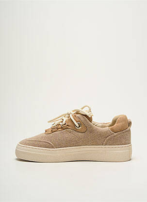 Baskets semelle amovible talon plat jusqu'à 3cm beige ARMISTICE femme