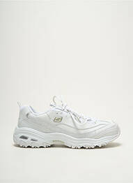Baskets semelle amovible talon de 4 à 6cm blanc SKECHERS femme
