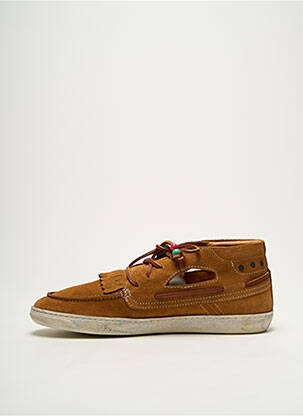 Baskets nubuck bout rond marron DOLFIE homme