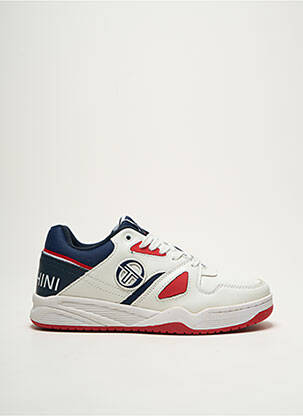 Baskets matière lisse bout rond blanc SERGIO TACCHINI homme