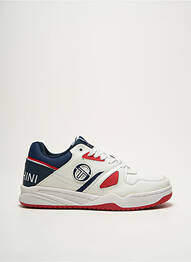 Baskets matière lisse bout rond blanc SERGIO TACCHINI homme