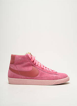 Baskets nubuck talon plat jusqu'à 3cm rose NIKE femme