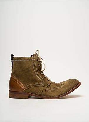 Bottines/boots semelle extérieure cuir talon bas marron HUDSON homme