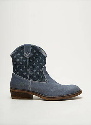 Bottines/boots bout rond cubain bleu IKKS fille