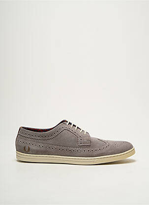 Baskets nubuck bout rond gris FRED PERRY homme