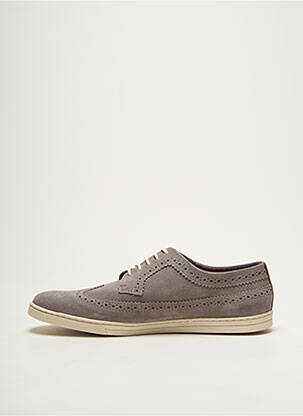 Baskets nubuck bout rond gris FRED PERRY homme